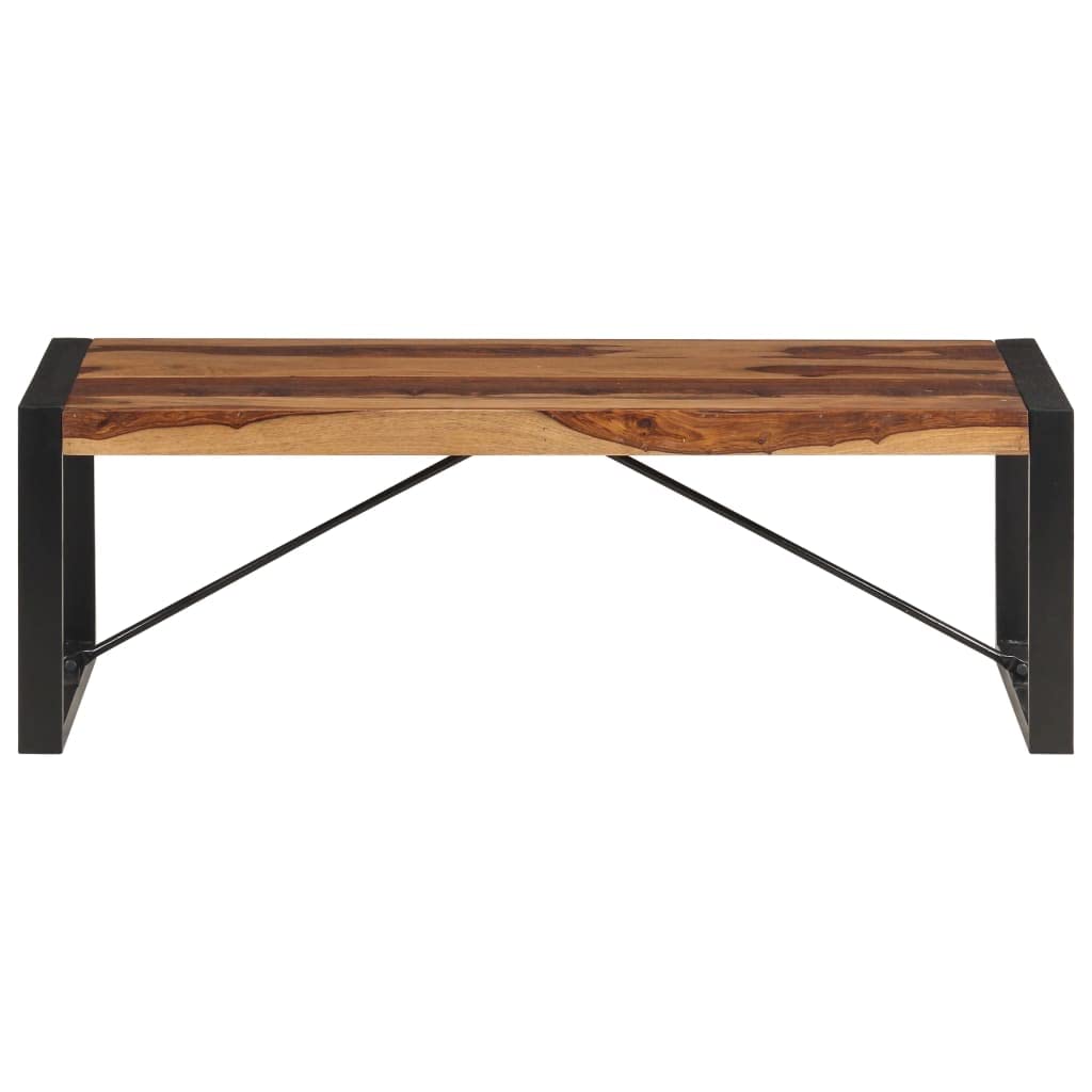 Brown Solid Sheesham Wood Rectangular Coffee Table C21582