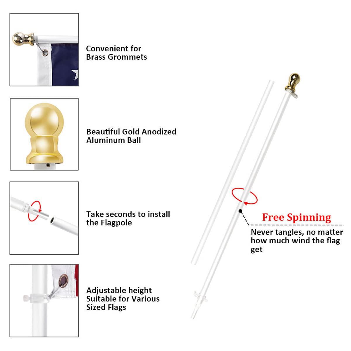 Flag Pole and Bracket Kit M9899