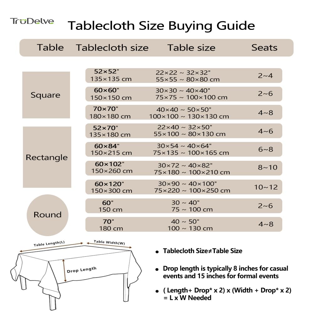 Square 52x52 Inch Washable Tablecloth J227043