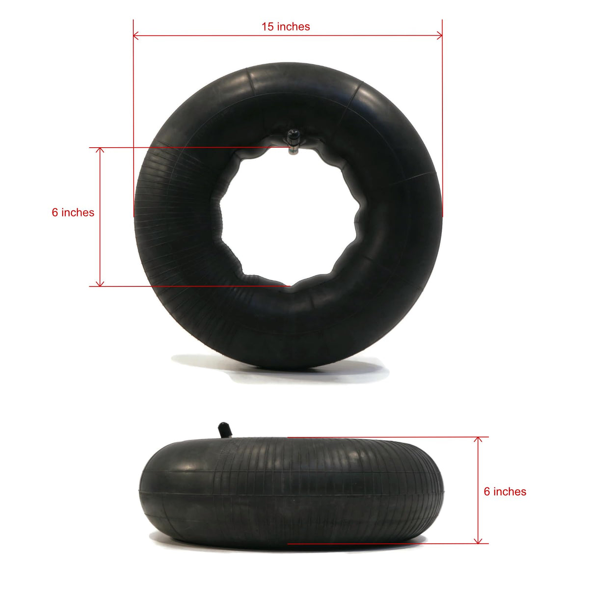 4-Pack 15x6.00-6 Tire Inner Tube with TR13 Straight Stem T280