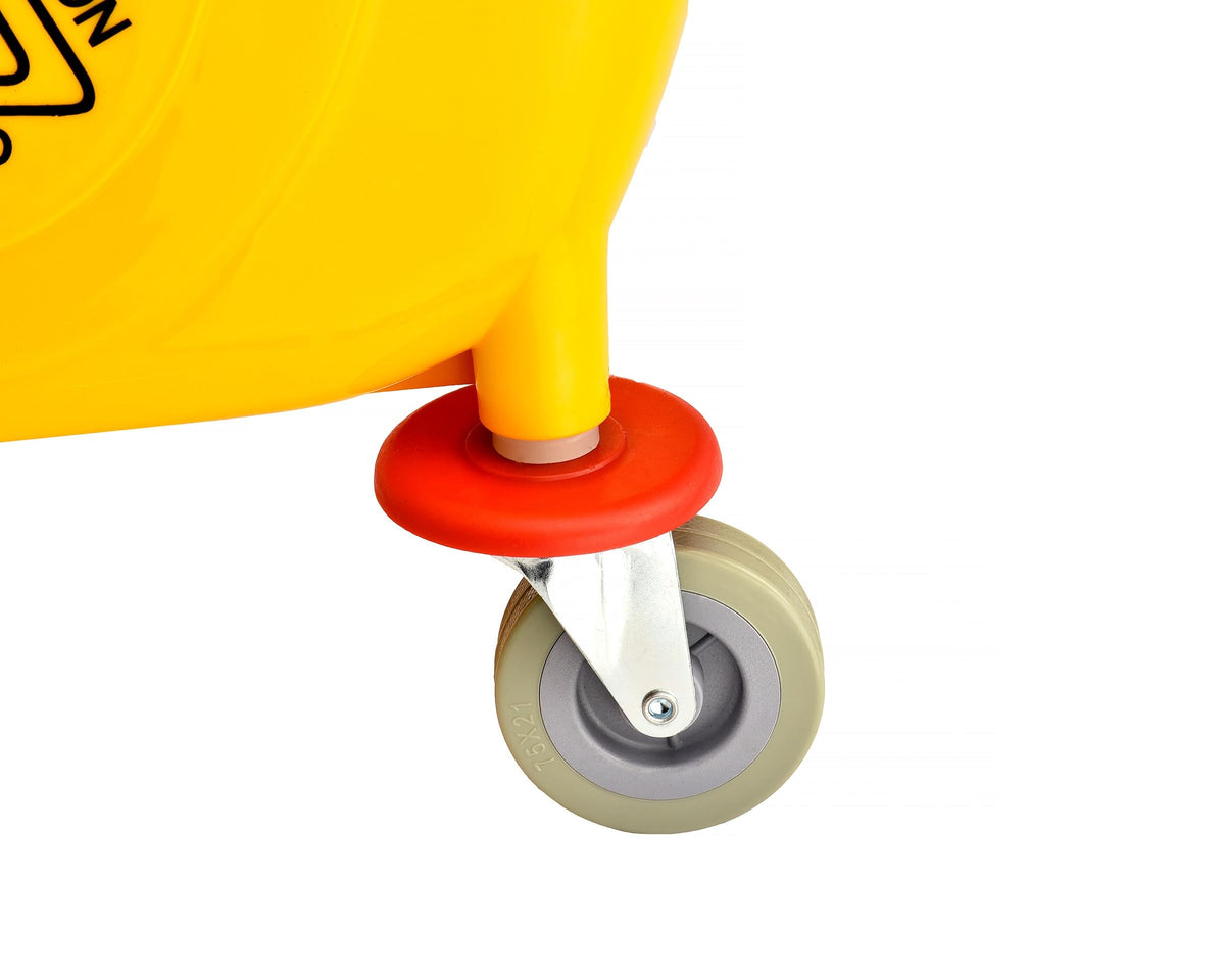 35 qt. Yellow Mop Bucket on Wheels P5523