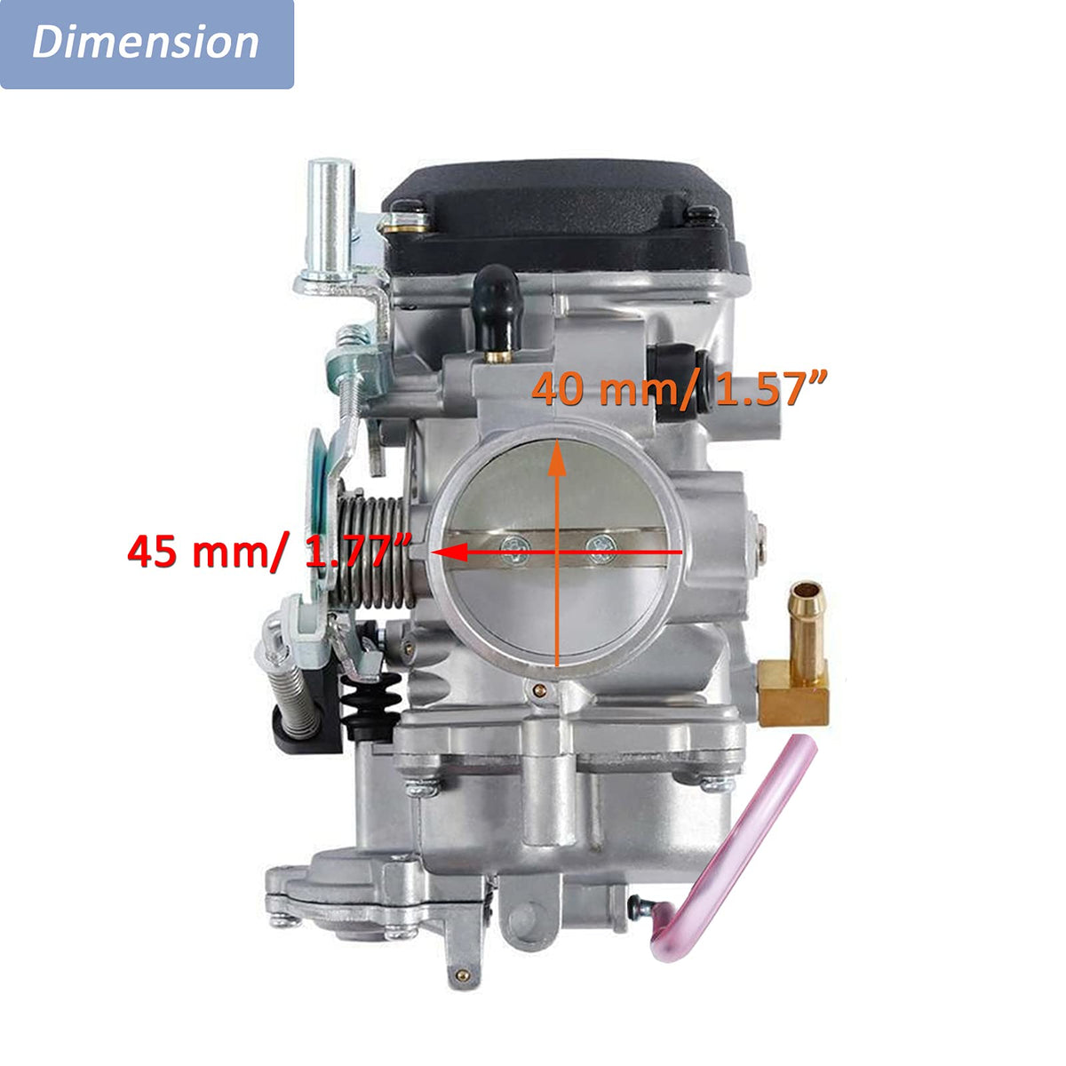 CV40 Carburetor with Fuel Filter Spark Plugs Jets P4392