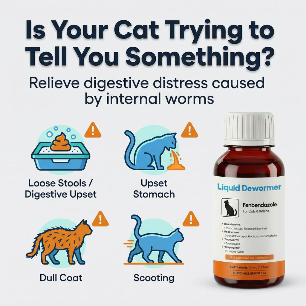 Liquid Fenbendazole Dewormer for Cats & Kittens 100ml F266
