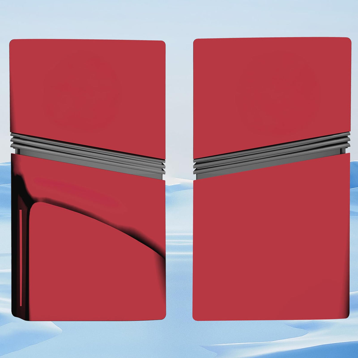 Red Matte ABS PS5 Pro Disc Edition Cover Plates Q10017