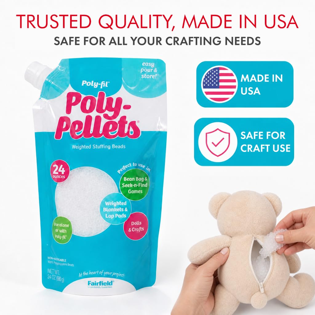 Polyester Weighted Stuffing Beads 24-Ounce Bag P7617