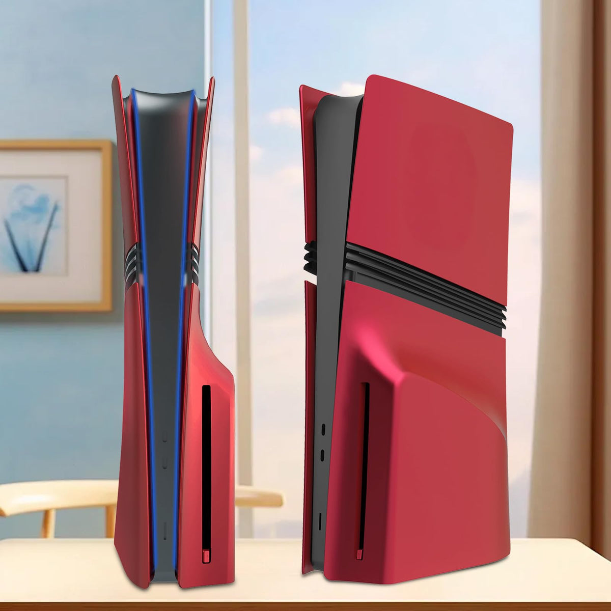Red Matte ABS PS5 Pro Disc Edition Cover Plates Q10017