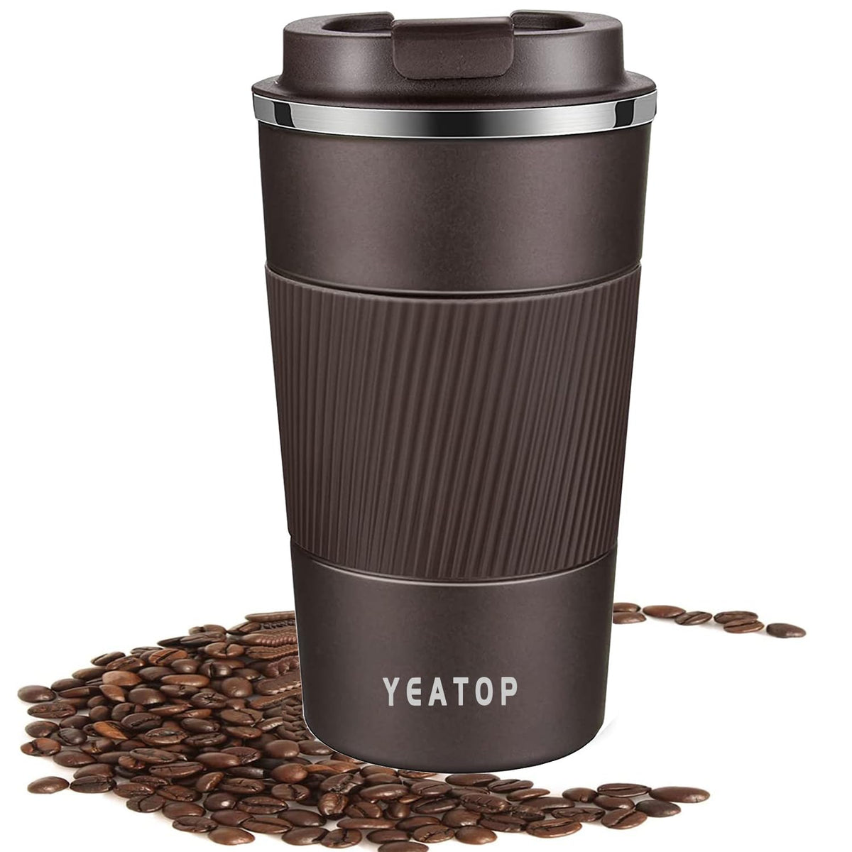 16 oz Stainless Steel Insulated Travel Coffee Mug with Lid K544