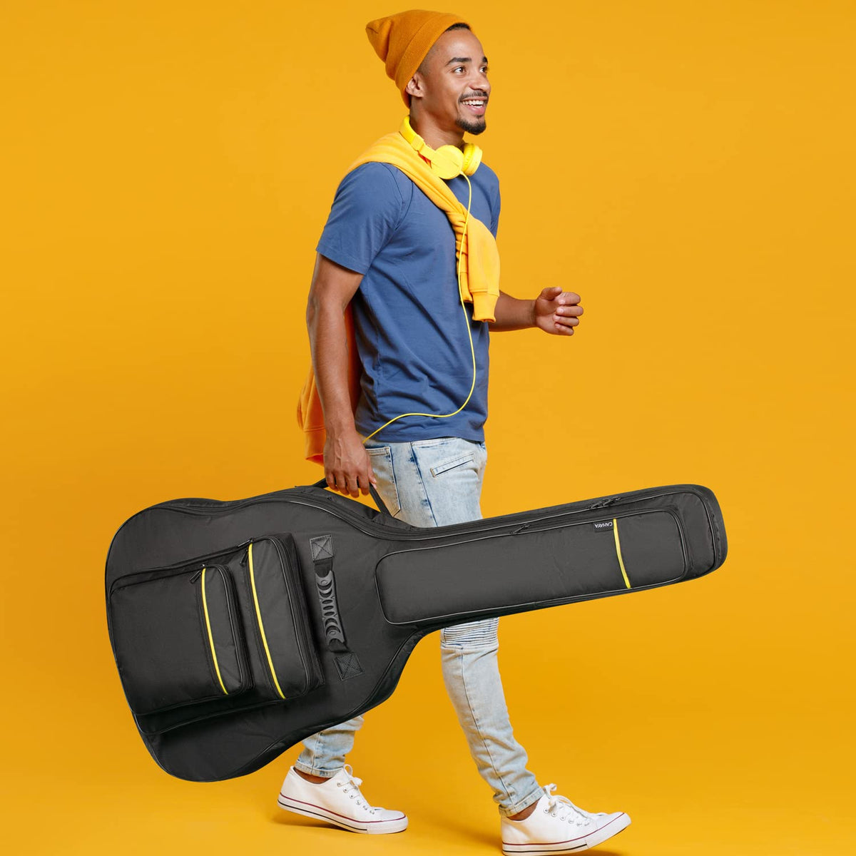 44 Inch Guitar Bag Multi-pockets 0.47in Thick Padding Water Resistent Gig Bag V9964