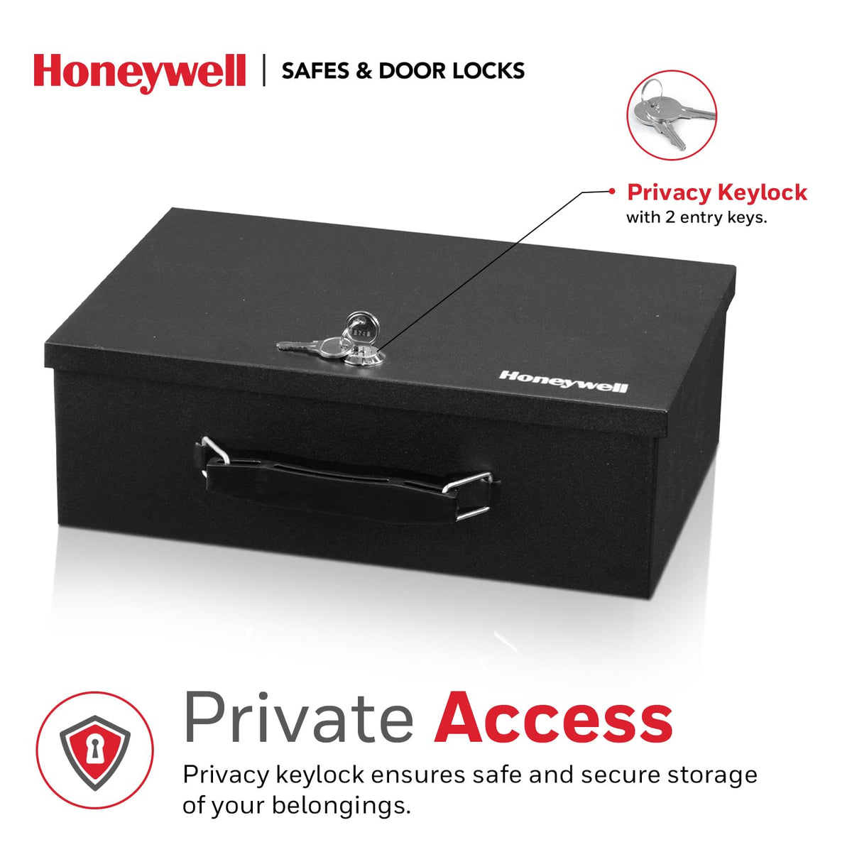 Black Steel Safe Box with Keys H2695
