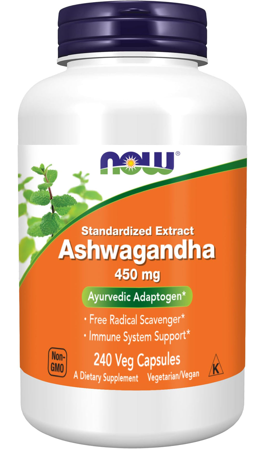 Ashwagandha Extract 450 mg Vegan 240 Veg Capsules C92457