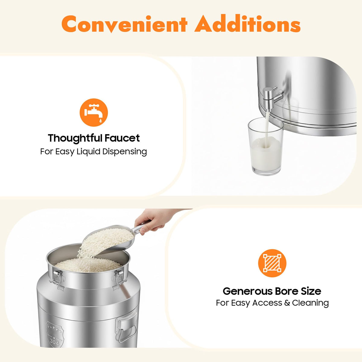 20Gal Stainless Steel Water Dispenser with Faucet P9035