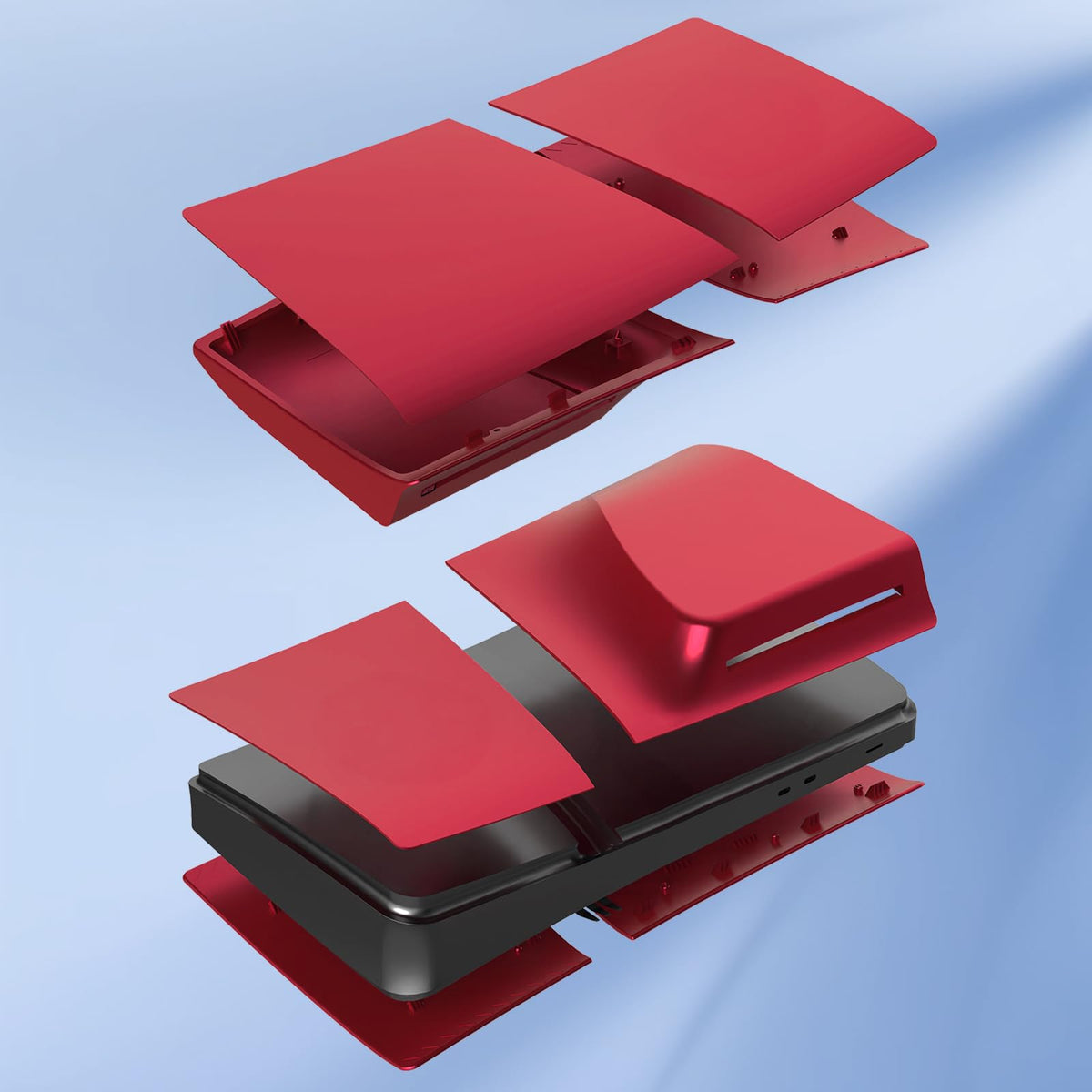 Red Matte ABS PS5 Pro Disc Edition Cover Plates Q10017