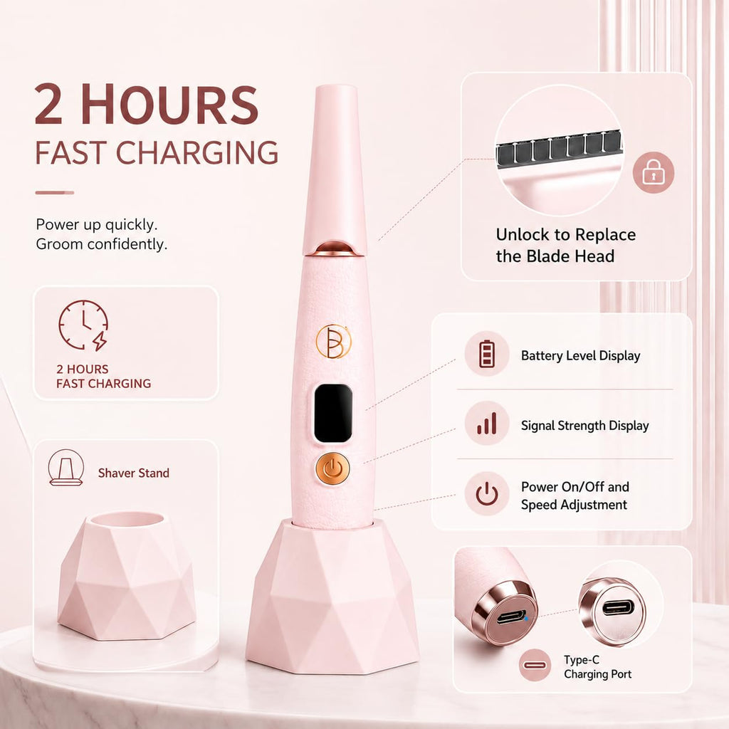 Rechargeable Sonic Dermaplane Razor with 10 Refills H22372