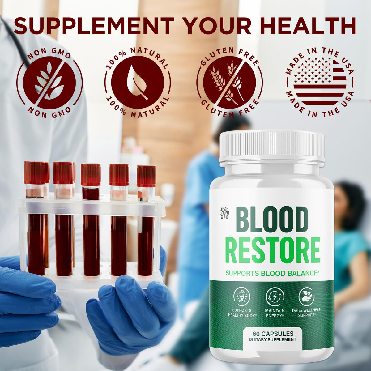 2 Pack Blood Restore Capsules 120 Capsules U31970