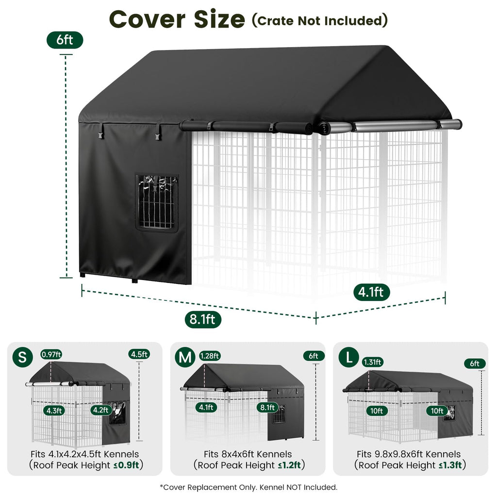 8x4x6ft Waterproof Dog Kennel Cover D898