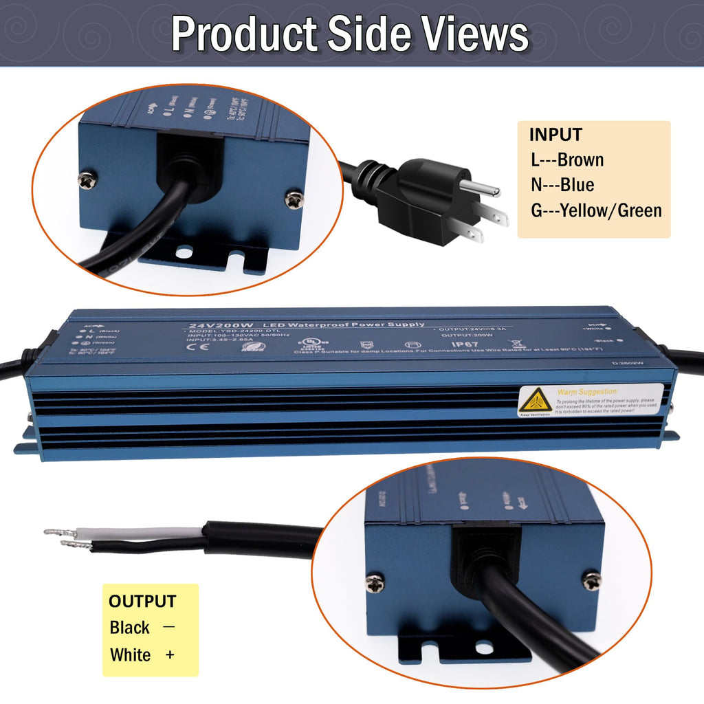 24V 200W UL Listed LED Power Supply R7100