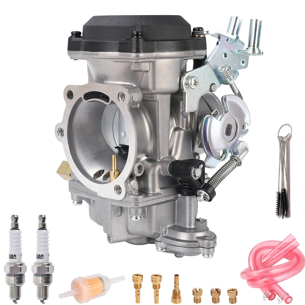 CV40 Carburetor with Fuel Filter Spark Plugs Jets P4392