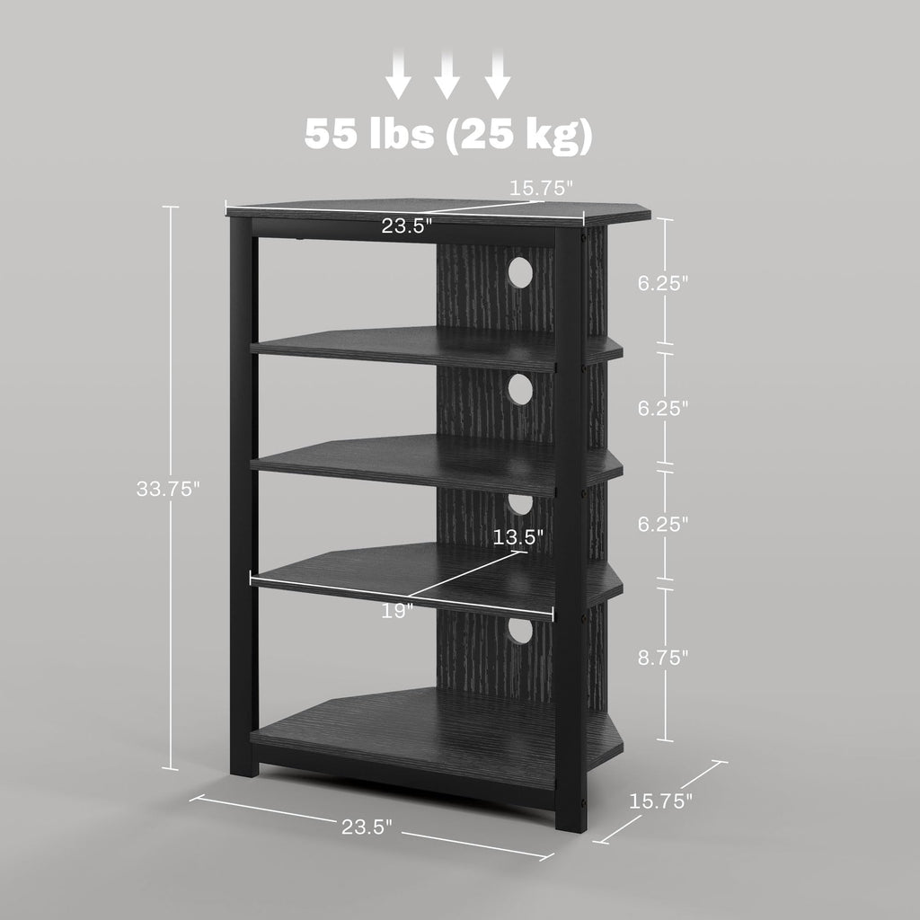 Black 4-Tier Media Stand R95928