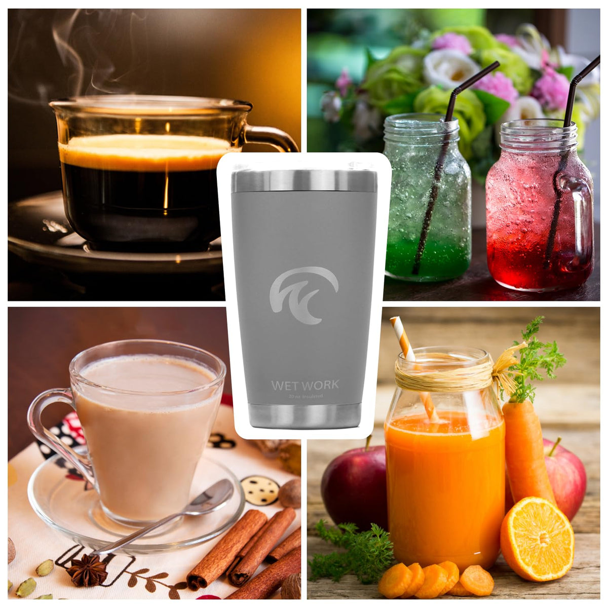 20 oz Stainless Steel Insulated Tumbler with Leak Proof Lid V762