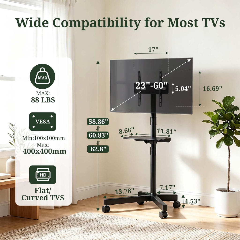 Rolling TV Stand for 23-60 Inch TVs G27630