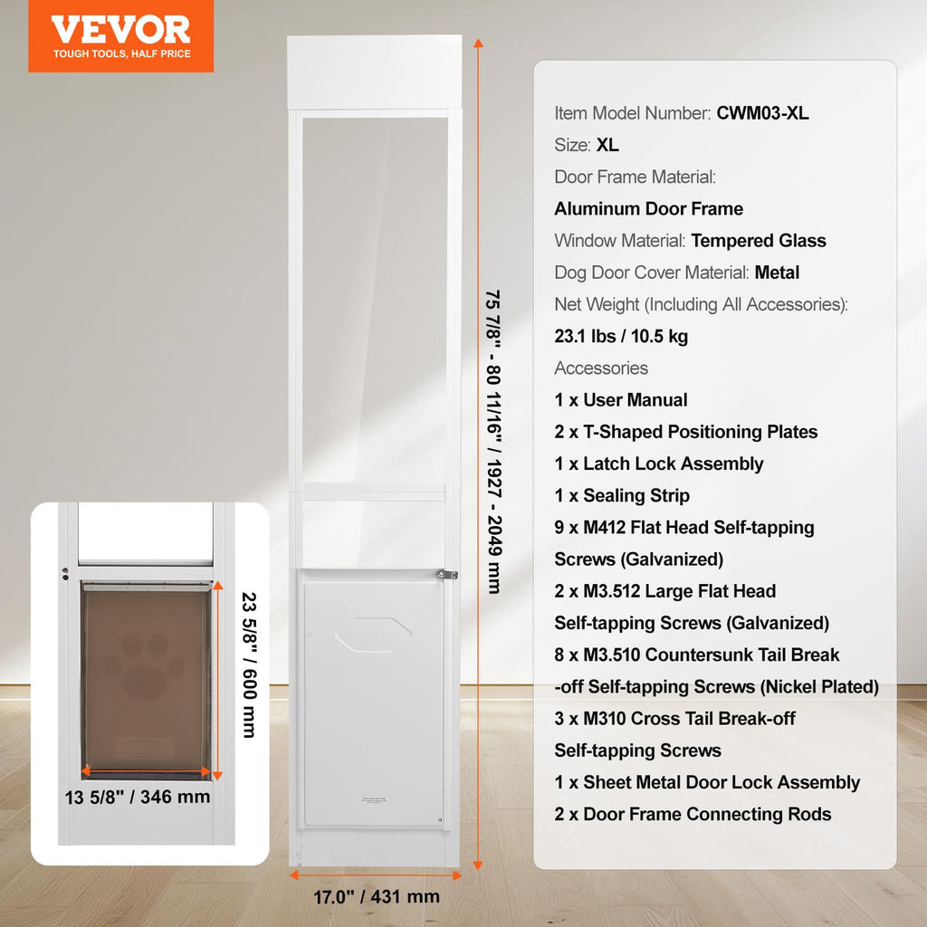 X-Large Dog Door for Sliding Glass Door Q846123