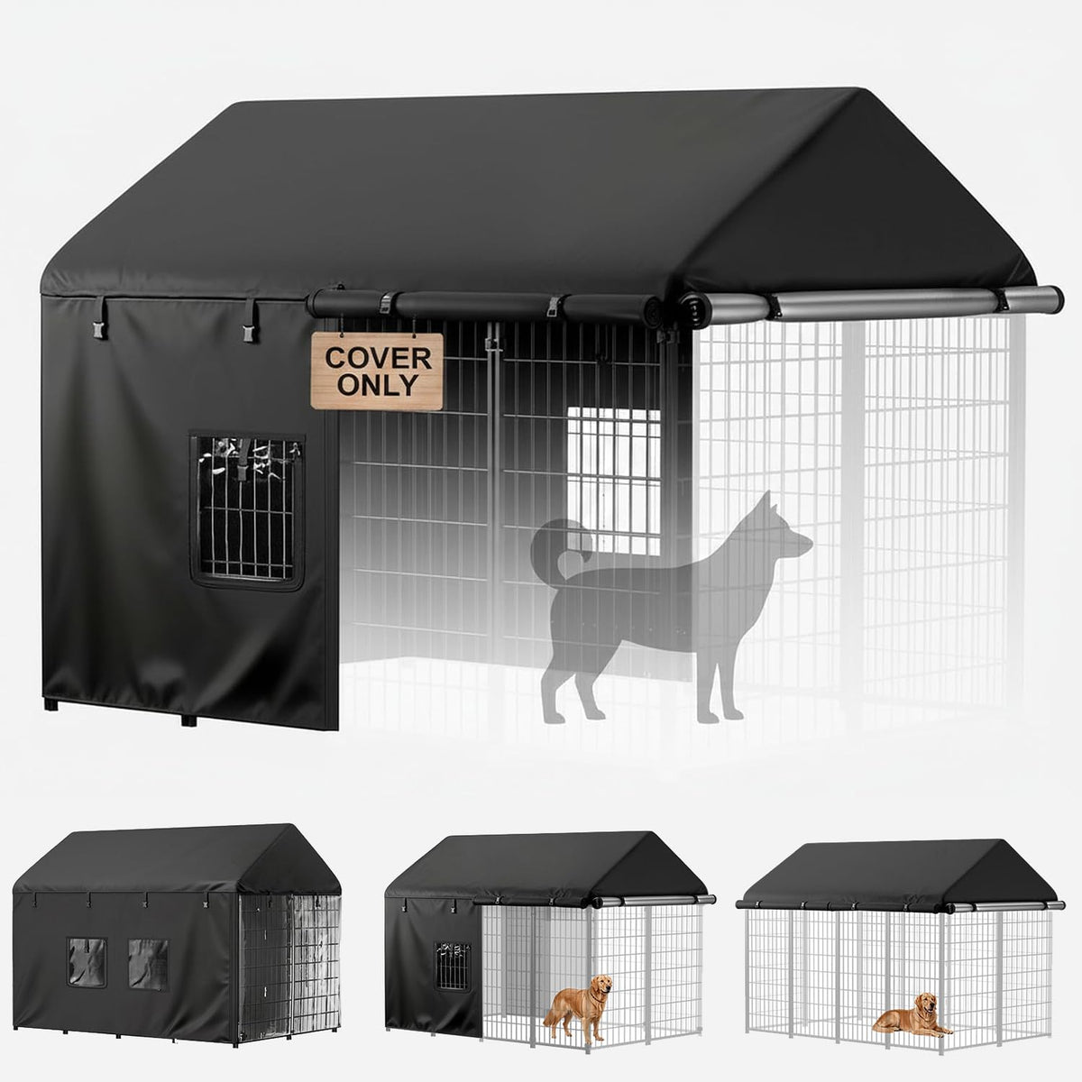 8x4x6ft Waterproof Dog Kennel Cover D898