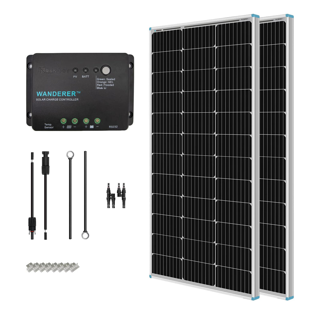 200 Watt 12 Volt Monocrystalline Solar Panel and 1000W Pure Sine Wave Inverter C3281