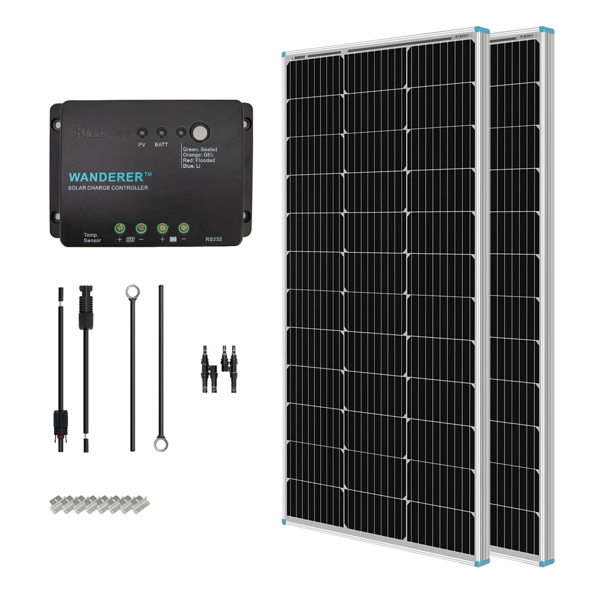 200 Watt 12 Volt Monocrystalline Solar Panel and 1000W Pure Sine Wave Inverter C3281
