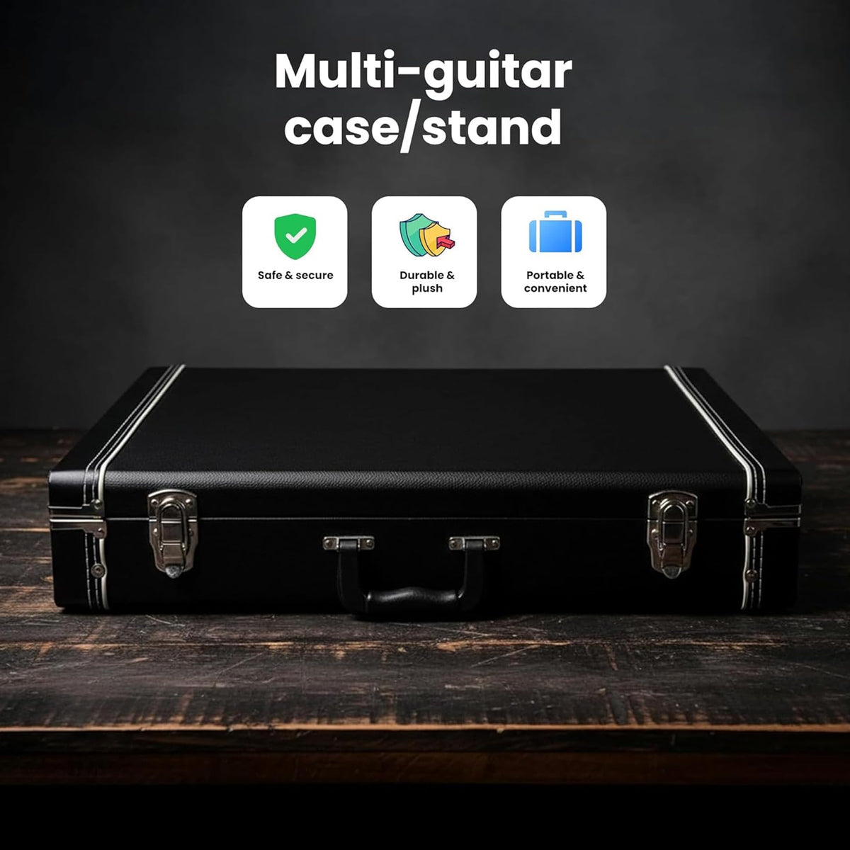 6 Guitar Stand Case Hardwood Plush Q579522