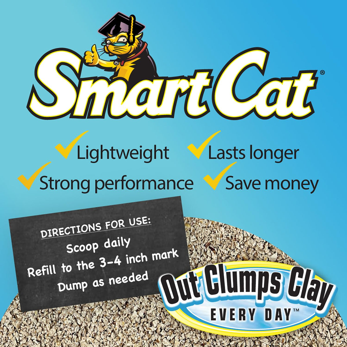 All Natural Clumping Cat Litter, 20 Pound, Unscented, Lightweight M7649