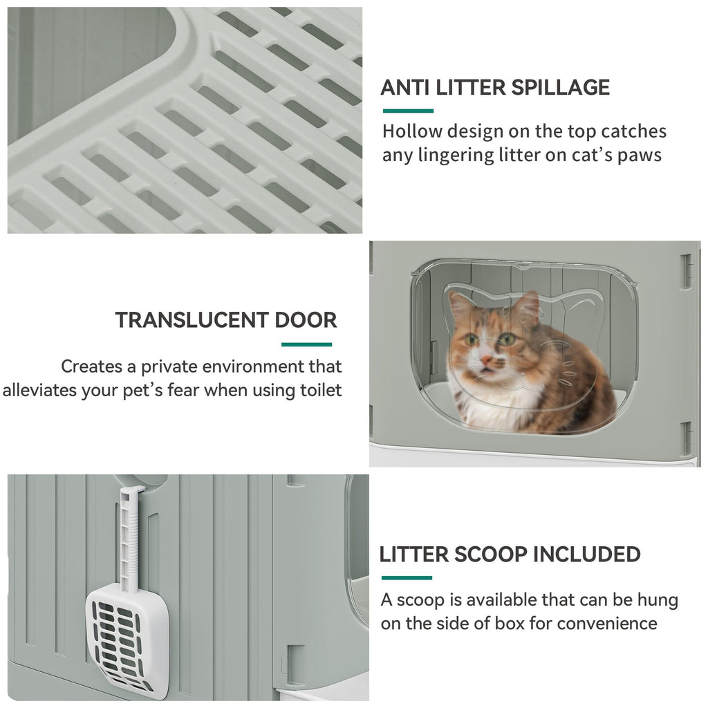 Large Enclosed Cat Litter Box with Lid B20160