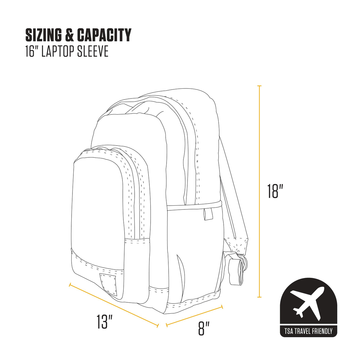 Black 25L Backpack U63492