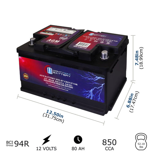 12V 80AH 850 CCA Replacement Battery R463199