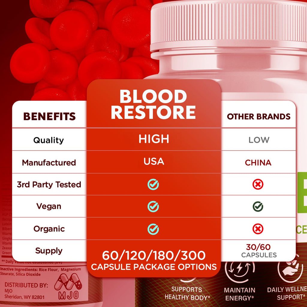 2 Pack Blood Restore Capsules 120 Capsules U31970