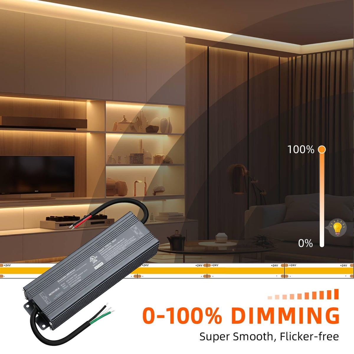 200W Triac Dimmable LED Driver Power Supply Y639