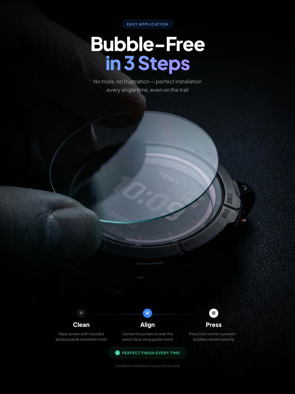Screen Protector for Garmin Approach S70 47mm W6885