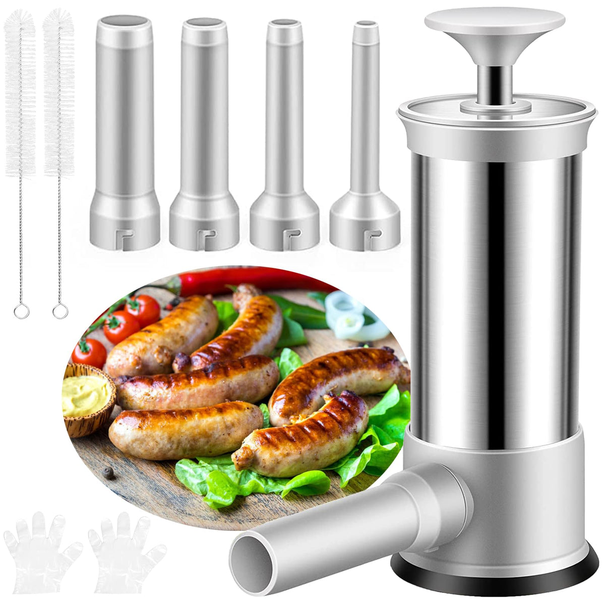 Vertical Stainless Steel Sausage Stuffer 2.2LBS O426