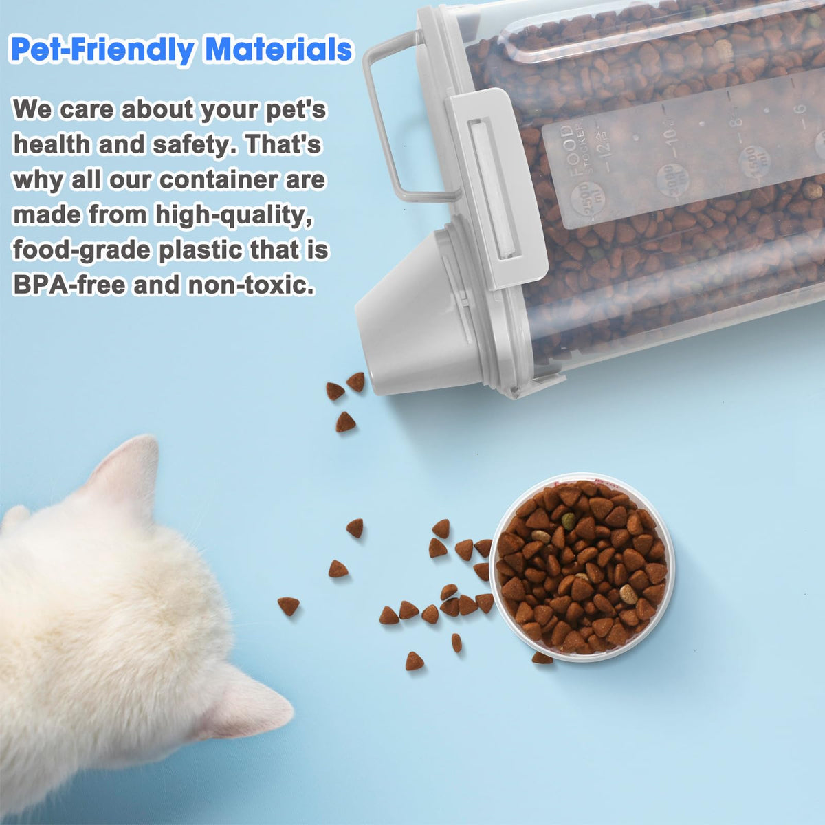 2 Pack Airtight Pet Food Storage Containers with Spout N271