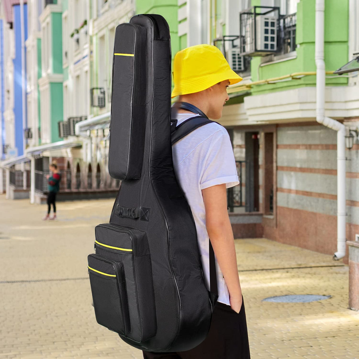 44 Inch Guitar Bag Multi-pockets 0.47in Thick Padding Water Resistent Gig Bag V9964