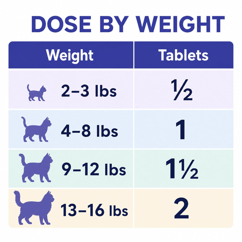 Broad Spectrum Cat & Kitten Dewormer 50 Tablets Z207