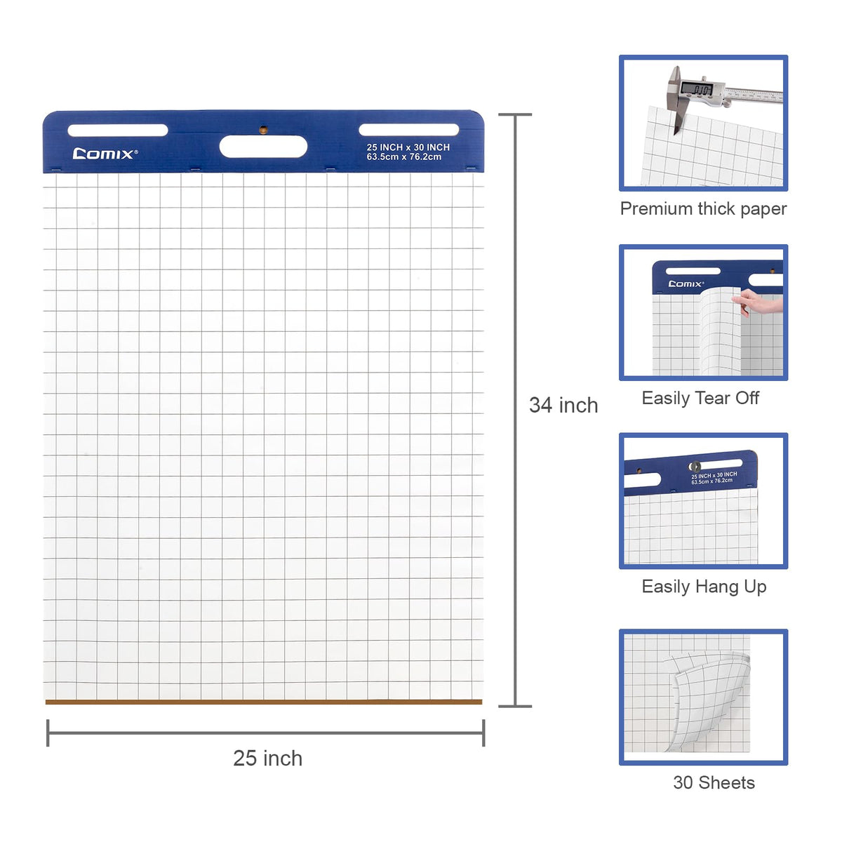 25 x 30 In Flip Chart Easel Pad W340