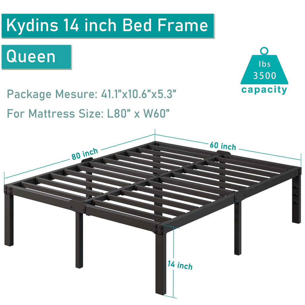Queen Size 14 Inch Heavy Duty Metal Platform Bed Frame L488716