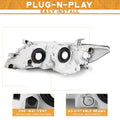 Anti-Fogging Headlights Assembly Black Housing with H11 HB3 Bulbs J702