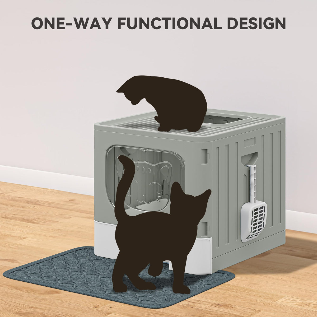 Large Enclosed Cat Litter Box with Lid B20160