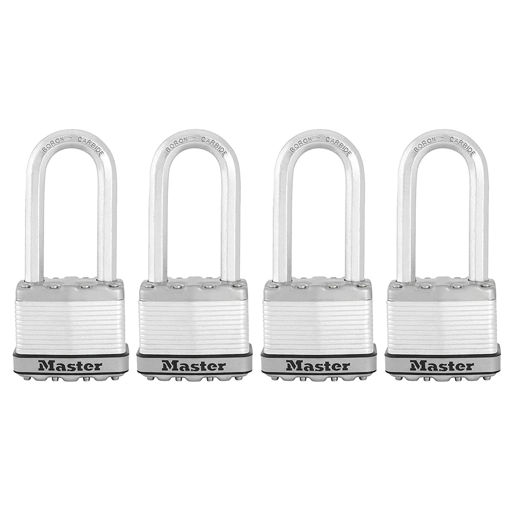 Heavy Duty Outdoor Padlock with Key, 4 Pack Keyed-Alike K2443