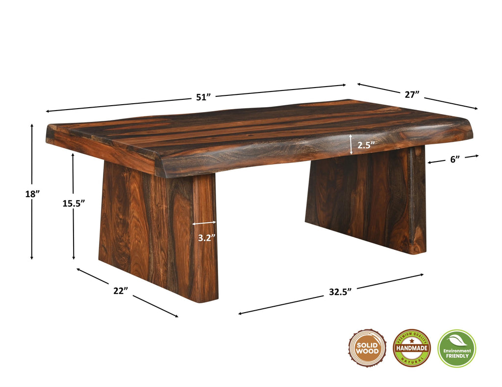 Live Edge Solid Wood Coffee Table L871