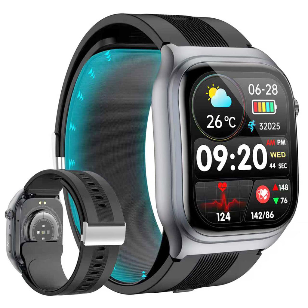 Black Blood Pressure Smart Watch Fitness Tracker S214