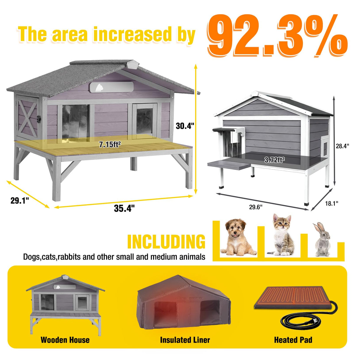 Waterproof Heated Cat House I92054