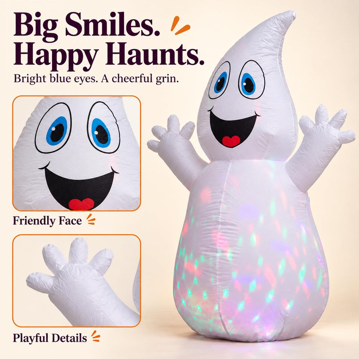 5.5 FT Inflatable Ghost with Light M851405