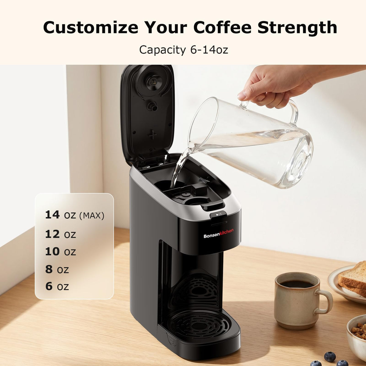 2-in-1 Single Serve Coffee Maker P531537